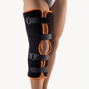 Bort Immob-Schiene mit Patella-Aussparung Kinder, schwarz