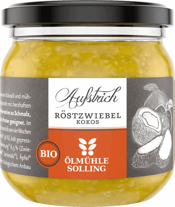 Röstzwiebel Kokos Aufstrich mit 29 % Leinöl 150 g