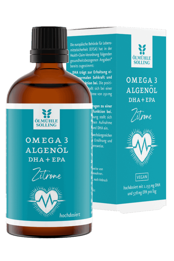 Omega 3 Algenöl Zitrone 100 ml
