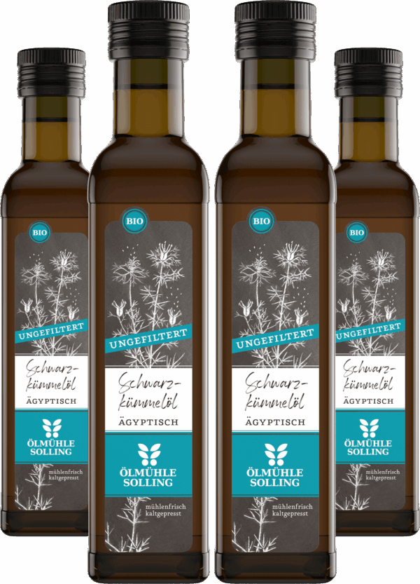 Schwarzkümmelöl ungefiltert ägyptisch 4 x 250 ml