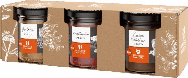 Pesto Trio mit drei 110 g Gläsern 3 x 110 g