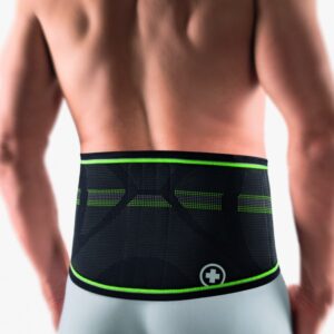Bort StabiloBasic Sport Rückenbandage mit Pelotte, schwarz-grün