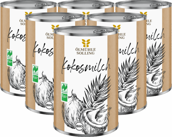 Kokosmilch Naturland Fair aus Sri Lanka 6 x 400 ml