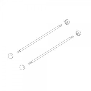 Sitzschienen mit Abdeckkappen für Let's Go Out Rollator (1 Paar)