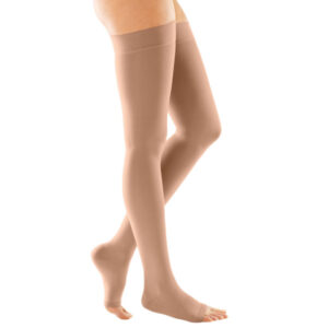 Medi duomed® basic CCL1 AG Schenkelstrümpfe kurz (62-71 cm) o. Fußspitze Noppenhaftband