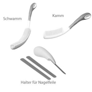 (AV) Etac Set Beauty Set Körperschwamm Kamm Universalhalter für Nagelfeile