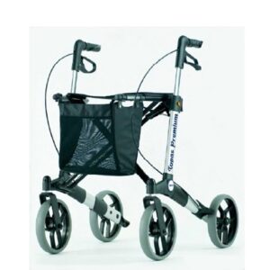 Uniroll Topas Leichtgewichtsrollator silber Aluminium nur 8,6 kg, bis 125 kg