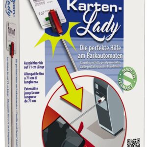 Karten-Lady, die perfekte Hilfe am Parkautomaten, mit Teleskopstab ausziehbar bis 71cm