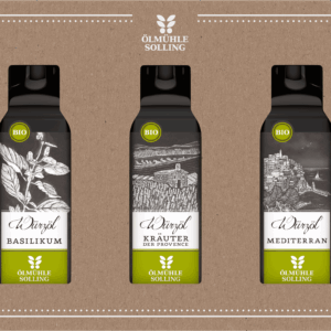 Mediterrane Küche mit drei 100 ml Flaschen 3 x 100 ml