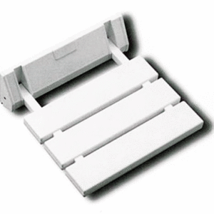 Duschklappsitz Duschsitz zur Wandbefestigung Farbe weiß, sehr belastbar bis 130kg (AV)