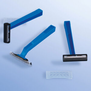 Einmal-Rasierer, zwei Klingen,  (100 Stück) rostfreier Rasierklingenbandstahl