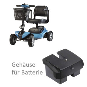 Batteriegehäuse, komplette Einheit mit Ober- und Unterteil, ohne Batterie, byte und listo