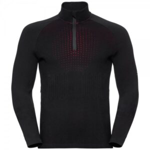 Odlo I-THERMIC Midlayer Herren beheizbares Unterhemd mit 1 2 Reißverschluss