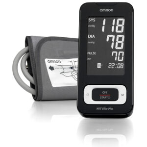 (AV)Omron MIT Elite Plus Oberarm-Blutdruckmessgerät, stylisch, 90 Speicherplätze (nicht mehr lieferbar)