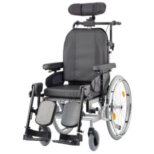 Bischoff + Bischoff Protego Pflegerollstuhl, der moderne Multifunktionsrollstuhl, 3-fach verstellbare Kopfstütze, Ergopolster, bis 130 kg