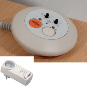 Eldat Funk-Pflegeruf mit Geräuschmelder und Steckdosenempfänger, bis 150 m