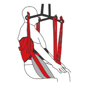 Molift Easy Toilettentuch - ohne Kopfstütze für Molift Partner 230+255, 4 Punkt-Aufhängung