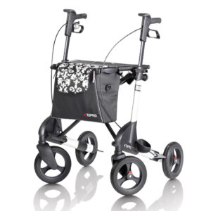 Rollator Topro Troja 2G M Premium (weiß) Einkaufstasche, Softbereifung, IBS-Bremssystem