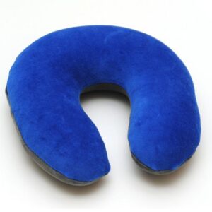 (AV)-Sissel Buchi Soft Nackenhörnchen, blau/grau, visco-elastisch, bequeme Reisekissen, anschmiegsam und stützend zugleich