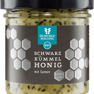Schwarzkümmel Honig Schwarzkümmelöl in Kornblumenhonig im 180 g Glas 180 g mit Samen und Öl