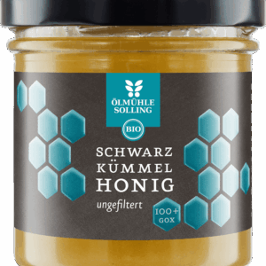 Schwarzkümmel Honig Schwarzkümmelöl in Kornblumenhonig im 180 g Glas 180 g mit Öl ungefiltert