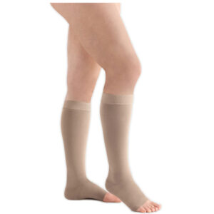 Juzo Move kurz AD CCL1 Kompressionsstrümpfe offene Fußspitze Noppenhaftrand