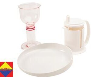 Etac Tasty Teller mit Randerhöhung, für Menschen mit beeinträchtigter Kraft und Beweglichkeit in Hand und Arm