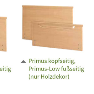 Burmeier Regia-PUR Pflegebett, mit Holz-Seitenblenden