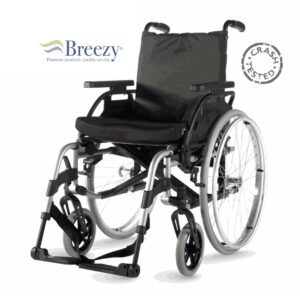 Sunrise Medical BREEZY BasiX² Leichtgewicht-Rollstuhl, Alu-Faltrollstuhl, bis 125 kg, HMV: 18.50.02.2096