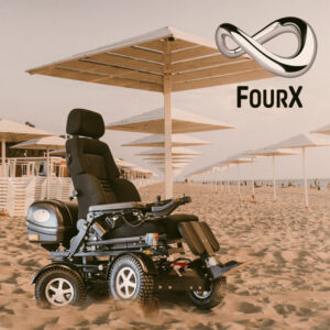 Four X Elektrorollstuhl mit Allradantrieb, speziell fürs Aussengelände entwickelt, HMV, Made in Finland, demnächst bei Burbach+Goetz!