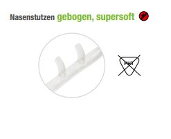 (AV) Sauerstoffbrille Soft, mit gebogenen Nasenstutzen, High Flow O2-Nasenbrille supersoft, 210cm Schlauch, bis 8L/min Flow, Low Noise