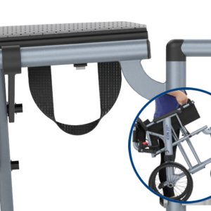 ICON Luxe 35 Ultra Lite LX-45-22 Rollstuhl, Selbstfahrer 22''-Räder, Leichtgewichts-Transportrollstuhl aus Aluminium in Schwarz, SB 45cm (Medium), Druckbremse + Begleiterbremse