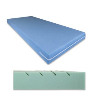 Compact SingleCare Matratze, Trikotbezug schwer entzündbar, mit schrägen Längseinschnitten, 12cm Kaltschaum, Standard Prophylaxe Pflegematratze