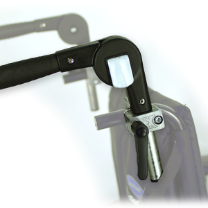 Rollstuhl Schiebegriff-Erhöhung (Paar) abklappbar höhenverstellbar, zum nachträglichen Anbau (AV)