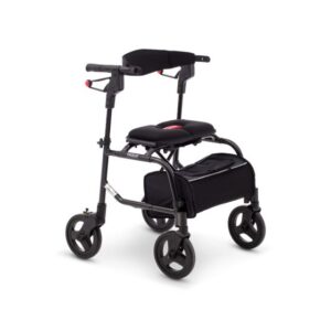 Rollator neXus 3, Neue Ausführung, Leichtgewichtsrollator mit Polstersitz, kabelloses Bremssystem, drehbarer Rückengurt (sitzen von beiden Seiten) bis 200kg (#13445)