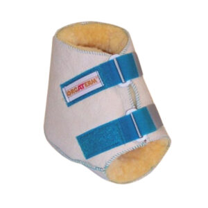 Orgaterm Lammfell Fersenpolster Fersenschoner medizinisches Echtfell, hautfreundlich, antibakteriell, feuchtigkeitsregulierend, schmutzabweisend (#10154)