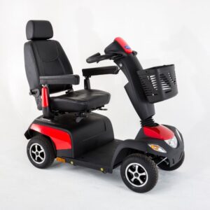 Elektromobil Invacare Orion Metro-6, 4-Rad-E-Mobil, 6 km/h, Rot, Seniorenmobil perfekt für Einsteiger