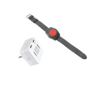 Pflegeruf Set Plus, inkl. Armbandsender + Steckdosenempfänger, passt in jede normale Steckdose, Sender in Form eines Armbandes