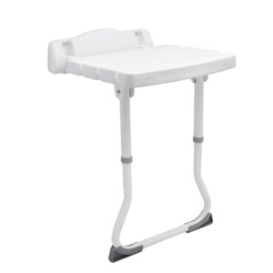 Duschlappsitz Deluxe mit Stützbein, Belastbarkeit 110kg