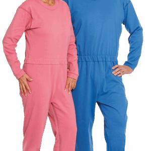 Suprima CareBasic Pflegeoverall, beere oder kornblume, lang, Reißverschluss im Rücken und am Bein mit Sicherung