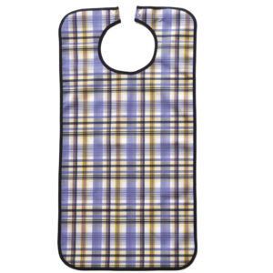 Suprima Ess-Schürze Polyester mit Druckknopfverschluss, blau kariert