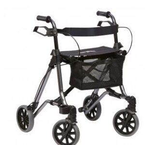 Dietz Taima M ECO, Leichtgewicht Rollator (NEU) mit Rückenbügel, Gehstockhalter, Netztasche, Ankipphilfe, Lenkungsdämpfer für mehr Fahrkomfort, bis 150kg