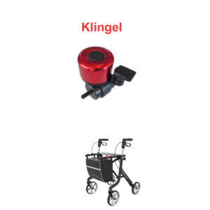 Klingel für Rollator in der Farbe Rot, für XEON-Rollator (#15005)