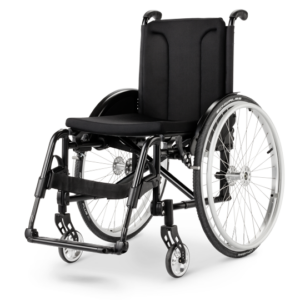 Meyra Aktivrollstuhl Avanti 1.736 der universell einsetzbare Adaptivrollstuhl mit abnehmbaren Beinstützen.