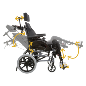 Alu Rehab Netti Dynamic System, Multifunktions-Bewegungs-Rollstuhl Netti CED Dynamic (Sonderbau) (#2992)