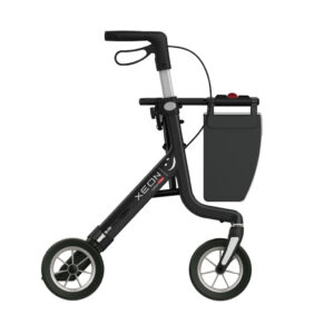 XEON CARBON Rollator Carbonrot PUR-Softbereifung, (L) Sitzhöhe 63cm, Griffhöhe 80-100cm, Ultra Leichtgewichts Rollator, bis 150kg