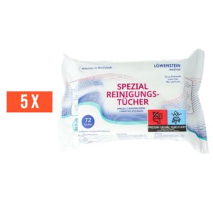 2FÜR3 AKTION =  3 x Löwenstein CPAP Spezial-Reinigungstücher neutral (ohne Duftstoffe), im Flow Pack á 72 Stück