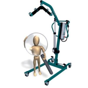 MIETEN = AKS Foldy Mini, Patientenlifter, Aufstehhilfe, bis 150kg, für kleine Räume, wendiger Hebelifter, jetzt Miete auf Anfrage