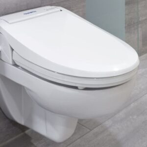 Aquatec Pure Bidet V2, WC-Aufsatz mit Wascheinrichtung mit Reinigungsdüse und Warmluftrockner, Licht, beheizbare Sitzfläche, elektrischer Spül-Toilettensitz