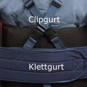 Biocare Komplett Klett, Standard blau, Sicherungssystem für Hüfte, Oberkörper & Becken, Patientensicherungsystem im Rollstuhl